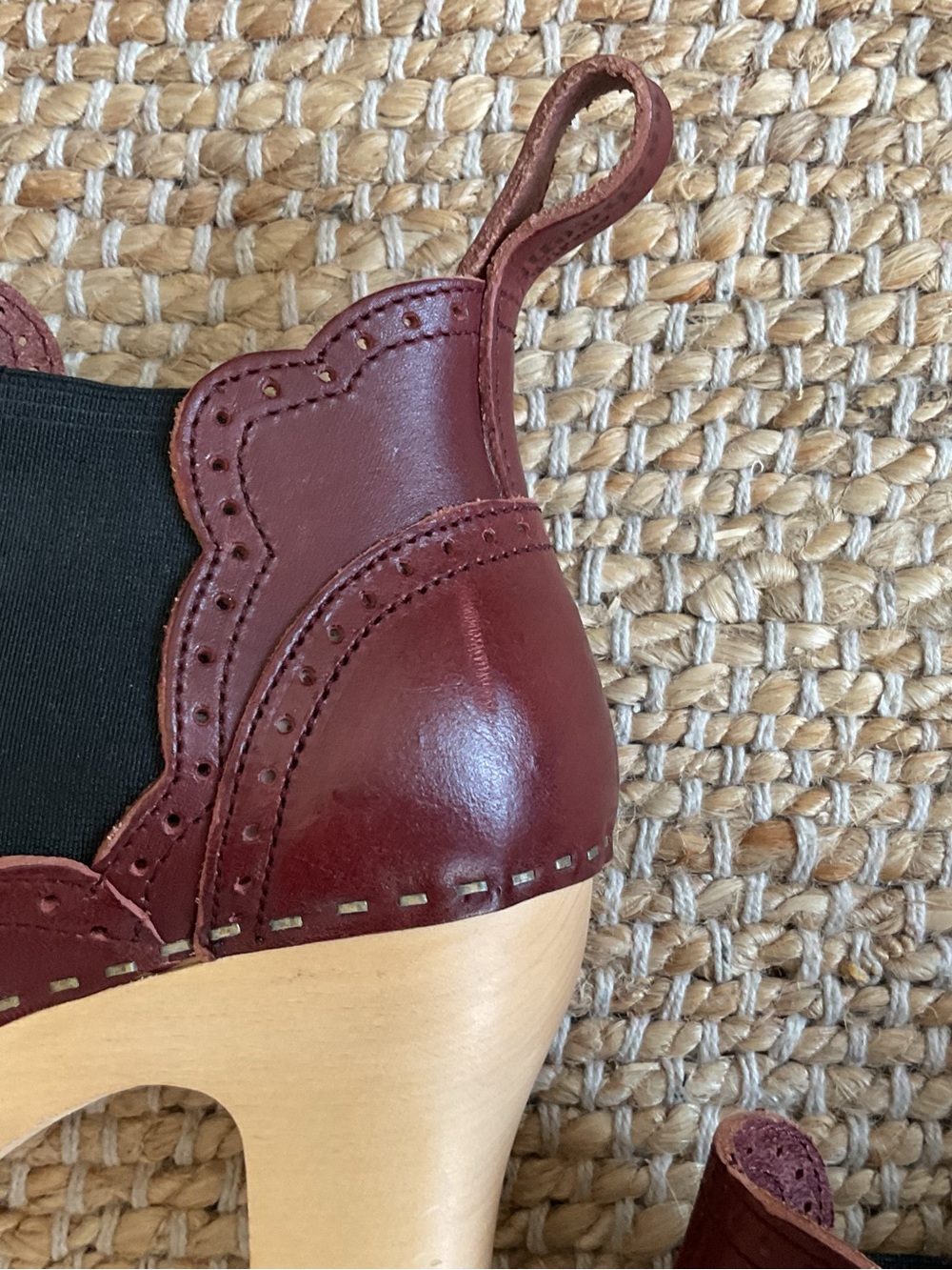Swedish Hasbeens cognac Toffel Victorian 46/6 clogs - Picture 4 of 8